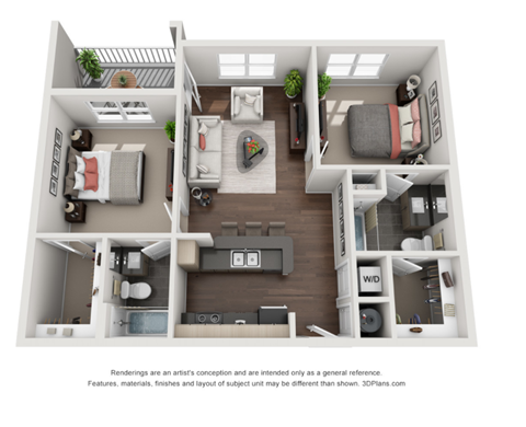 2 Bedroom 2 Bathroom